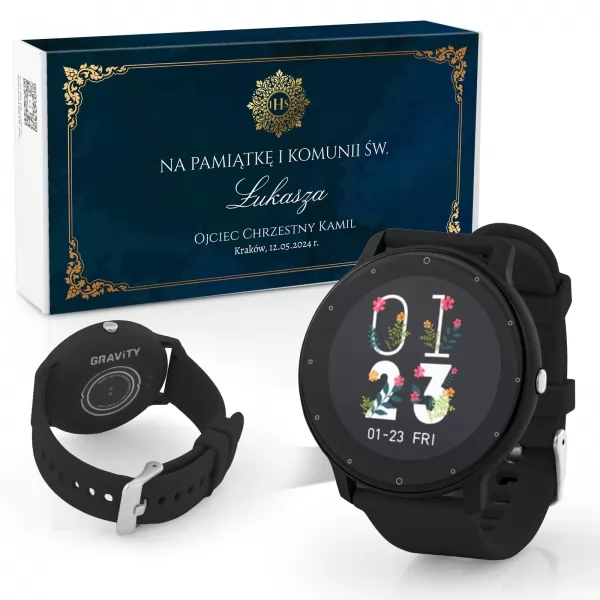 Zegarek smartwatch GRAVITY GT1-3 dla chłopca - Krokomierz