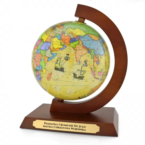 Globus z grawerem dla dziewczynki - Odkrywca