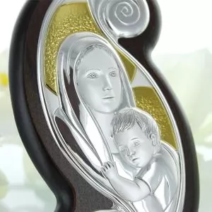 grawerowany obrazek Matka Boska z Dzieciątkiem
