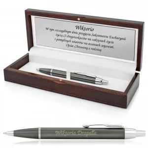 prezent komunijny długopis w pudełku z grawerem dedykacji