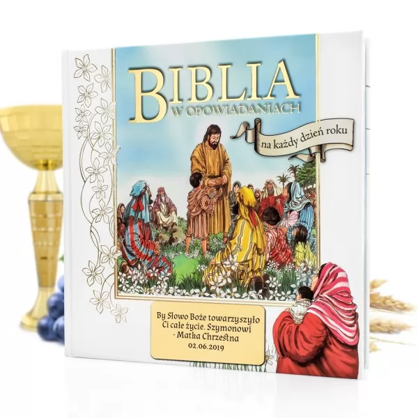 Biblia w opowiadaniach na każdy dzień roku z grawerem na prezent