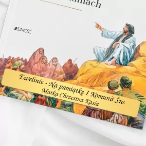 personalizowana biblia na pamiątkę komunii